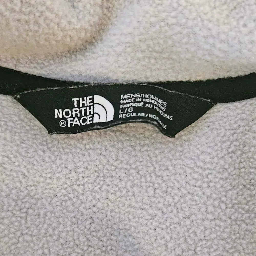The North Face Men's Gray Black Fleece 1/4 Zip Pullover Jacket Size L